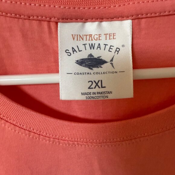 Southern Saltwater Myrtle Beach TShirt Stay Salty 2XL Coral Pineapple Short Slee - Picture 6 of 12
